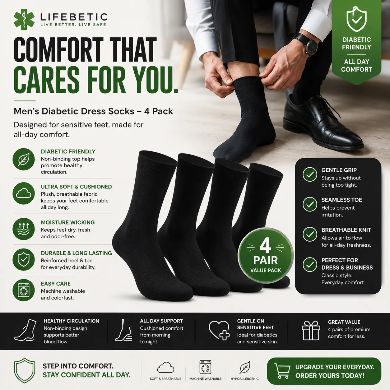 lifebetic diabetic dress socks – 4 lifebetic diabetic dress socks – 4