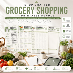 pack d'imprimables pour les courses alimentaires en
