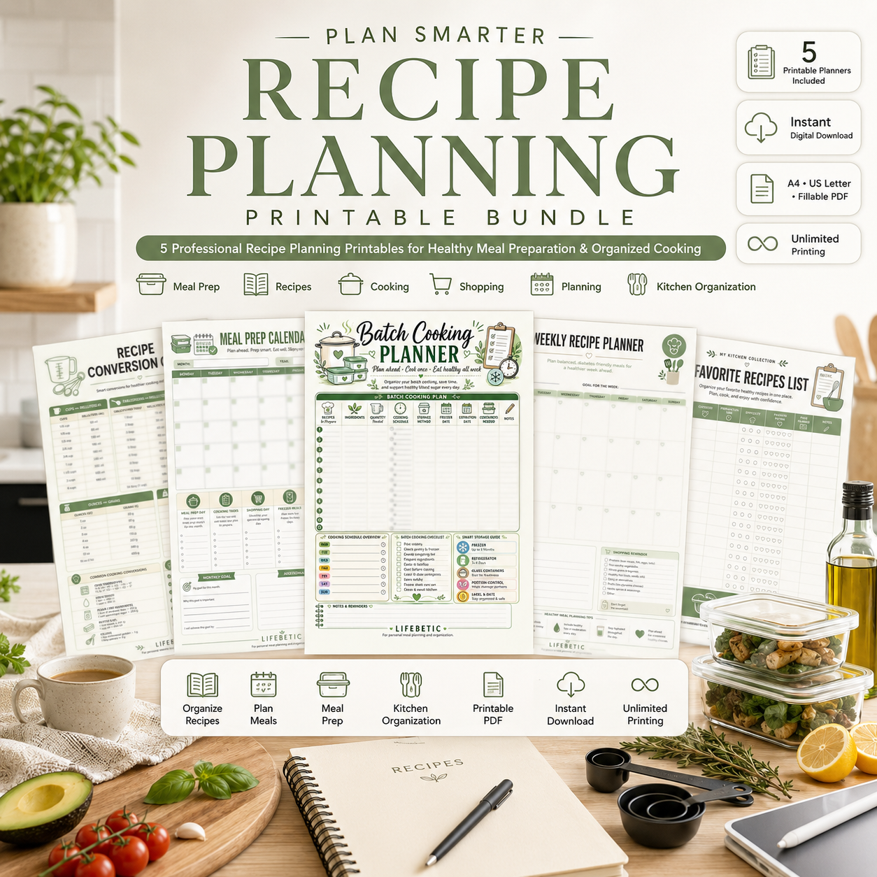 recipe planning printable bundle en recipe planning printable bundle en